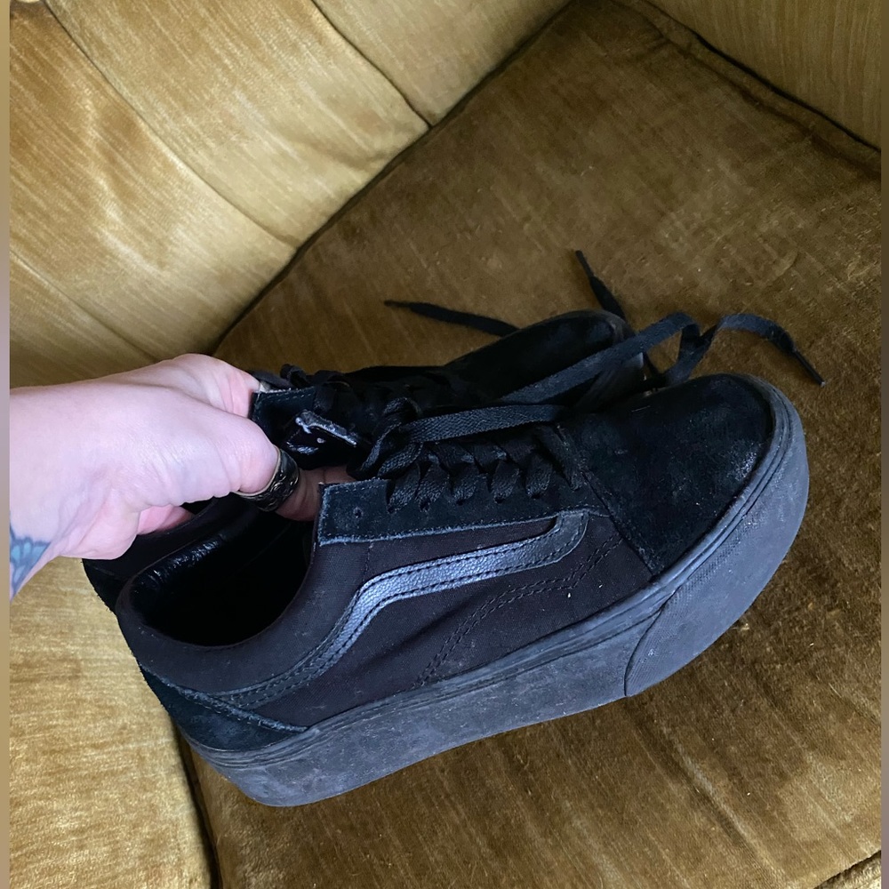 Black Platform Old Skool Vans